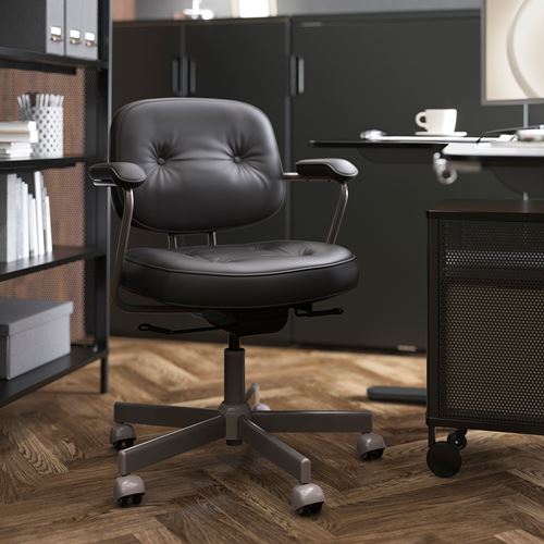 IKEA - ALEFJALL, office chair, glose black