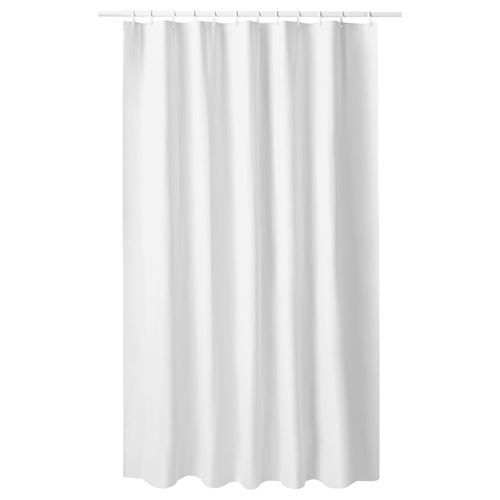 IKEA - LUDDHAGTORN, shower curtain, white, 180x200 cm