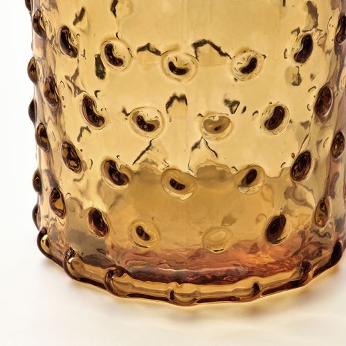 IKEA - HUTLÖS, tealight mumluk, koyu sarı, 6 cm