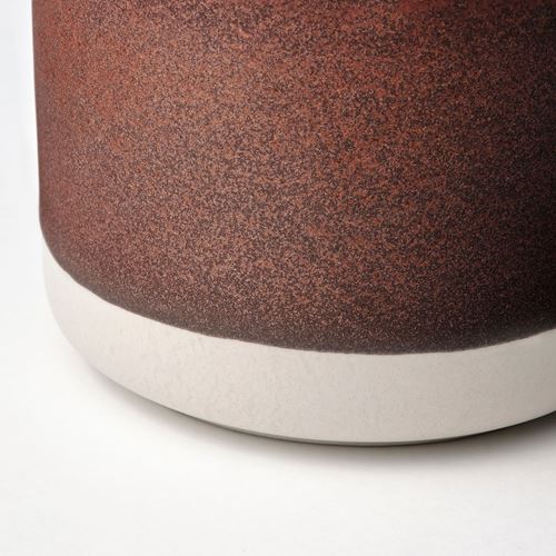 IKEA - ROSENSLAN, seramik kapta kokulu mum, kırmızı-kahverengi, 25 saat