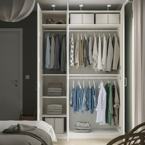 IKEA - PAX/BERGSBO, PAX wardrobe, white, 150x60x236 cm