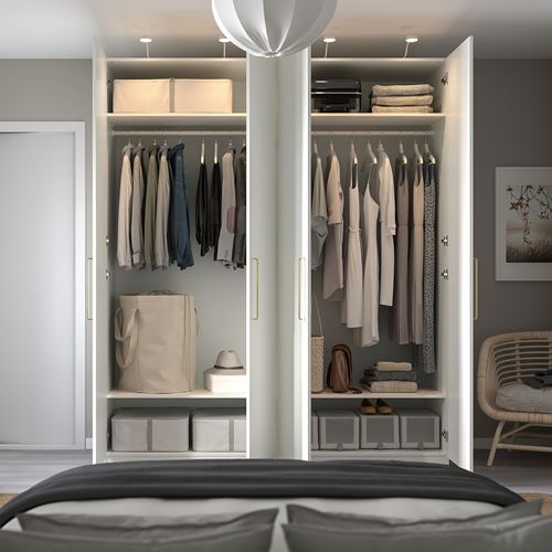 IKEA - PAX/FORSAND, PAX wardrobe, white, 200x60x236 cm