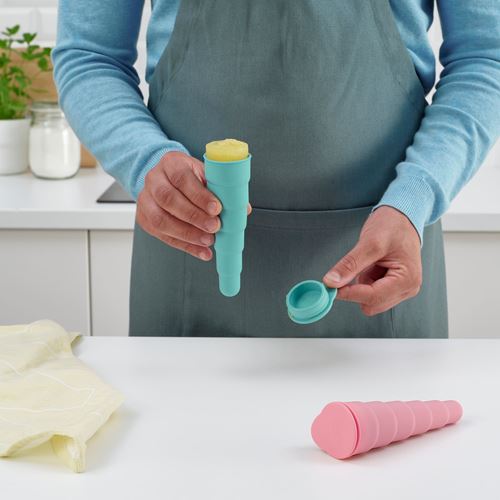 IKEA - UPPFYLLD, ice lolly maker, pink-turquoise, 16 cm