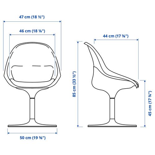 IKEA - BALTSAR, swivel chair, white