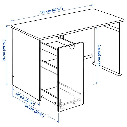 IKEA - LARANDE, kid's desk, white, 120x58 cm