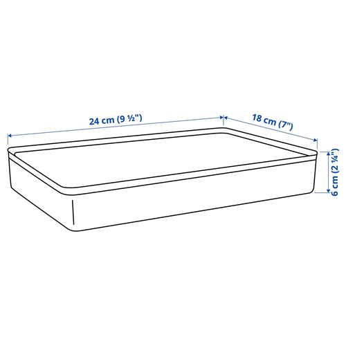 IKEA - HARVMATTA, bölmeli kutu, 24x18x6 cm