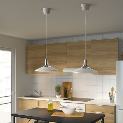 IKEA - FYRTIOFYRA, pendant lamp, chrome effect-white