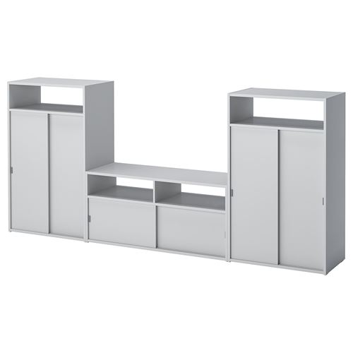 IKEA - SPIKSMED, tv storage unit, grey, 216x32x97 cm