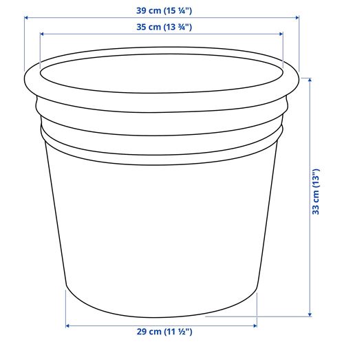 IKEA - CURRYBLAD, earthenware plant pot, terracotta, 35 cm