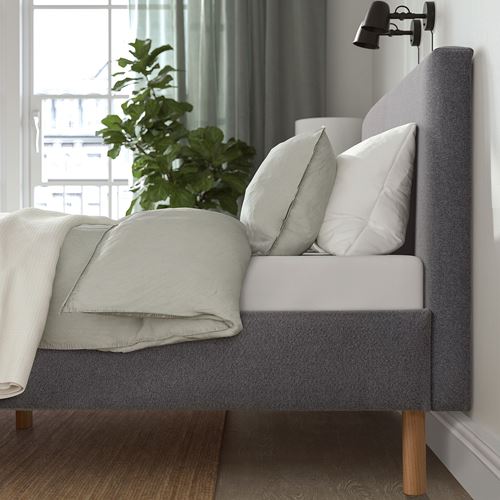 IKEA - NARRÖN, double bed, grey, 180x200 cm