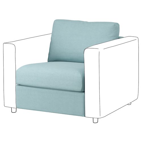 IKEA - VIMLE, 1-seat section, saxemara light blue