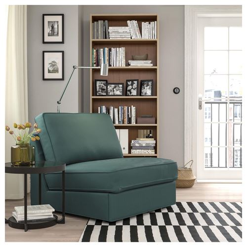 IKEA - KIVIK, 1 seat sofa-bed, kelinge grey/turquoise