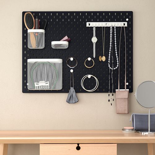 IKEA - SKADIS, pegboard, black, 76x56 cm