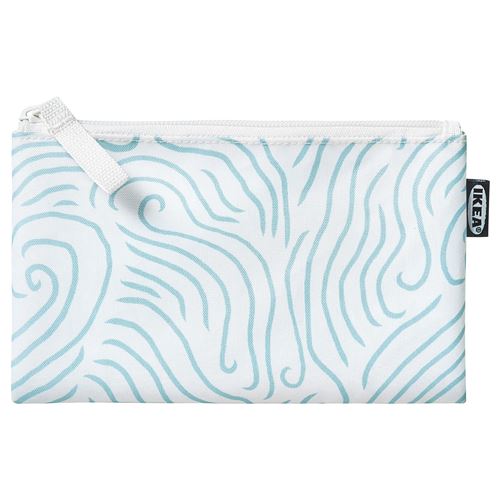 IKEA - SKÖRDA, accessory bag, blue-white, 20x12 cm