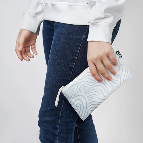 IKEA - SKÖRDA, accessory bag, blue-white, 20x12 cm