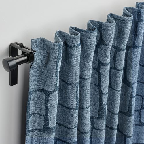 IKEA - LÖNNSTAVMAL, blackout curtain, blue, 145x300 cm