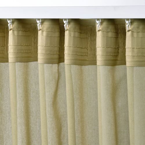 IKEA - ROSENROBINIA, sheer curtains, 1 pair, light olive-green, 145x300 cm