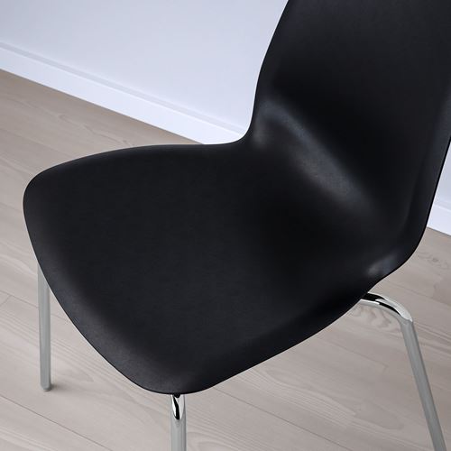 IKEA - LIDAS/SEFAST, chair, black/chrome-plated