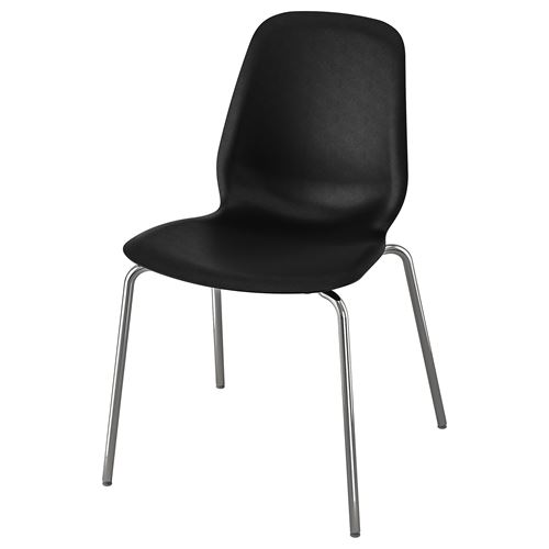 IKEA - LIDAS/SEFAST, chair, black/chrome-plated