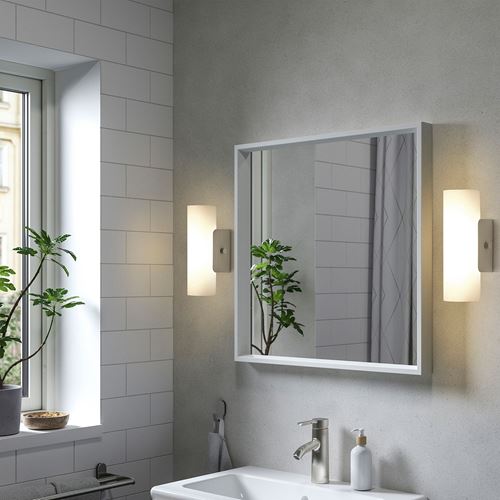 IKEA - NISSEDAL, wall mirror, white, 65x65 cm