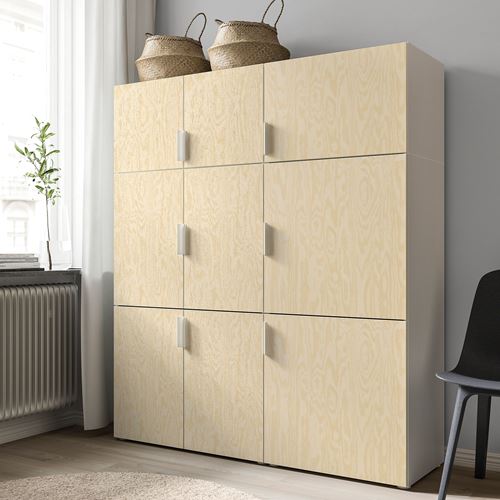 IKEA - KALBADEN, wardrobe door, lively pine effect, 60x60 cm