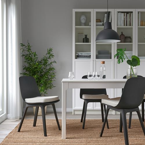 IKEA - AKERVINDEFLY, sandalye minderi, bej, 39/35x37x5 cm