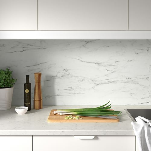 IKEA - LYSEKIL, two-sided wall panel, white marble effect-terrazzo effect, 119,6x55 cm