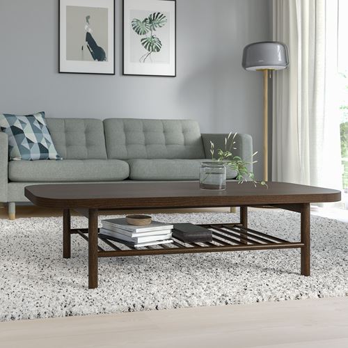 IKEA - LISTERBY, coffee table, darkbrown, 140x60 cm