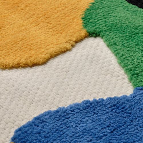 IKEA - IDROTTSHALL, yuvarlak halı, çok renkli, 150x150 cm