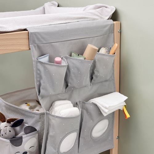 IKEA - LEN, hanging organizer, dotted-light gray, 45x64 cm