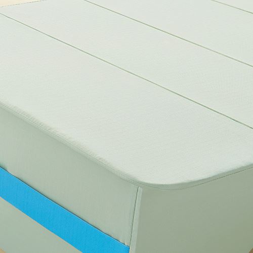 STRANDÖN, pedestal table, pale green, 57x45 cm