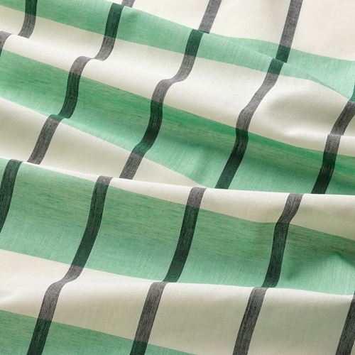 IKEA - GLANSHAGTORN, sheer curtains, green white-black, 300x300 cm