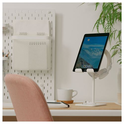 IKEA - HAVREHOJ, tablet stand, white, 21x13x5 cm