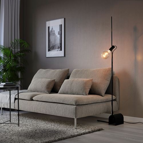 IKEA - HARSLINGA, floor/reading lamp, black