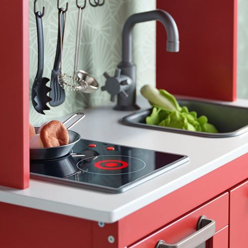 IKEA - DUKTIG, play kitchen, red, 72x40x109 cm