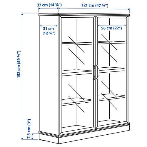 IKEA - LANESUND, tv storage unit, brown, 282x47x152 cm