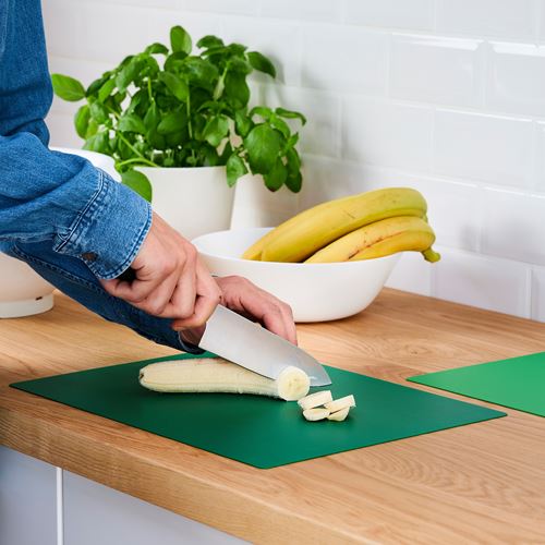 IKEA - FINFÖRDELA, chopping board, green, 28x36 cm