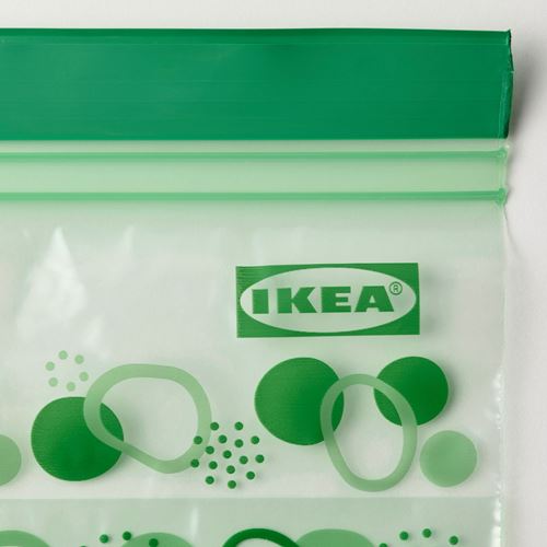 IKEA - ISTAD, resealable bag, high-gloss green, 0,3 l