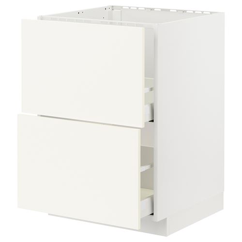 IKEA - METOD/MAXIMERA, sink cabinet, VALLSTENA white, 60x60 cm