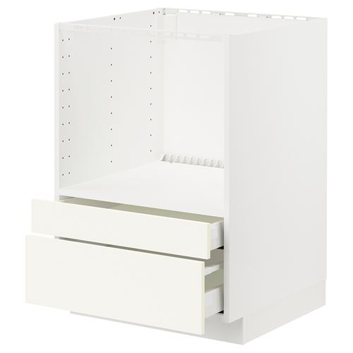 IKEA - METOD/MAXIMERA, microwave base cabinet, VALLSTENA white, 60x60 cm