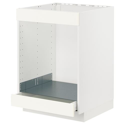 IKEA - METOD/MAXIMERA, built-in oven cabinet, VALLSTENA white, 60x60 cm