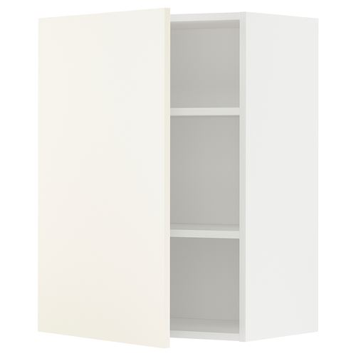 IKEA - METOD, kitchen wall cabinet, VALLSTENA white, 60x80 cm