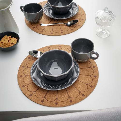 IKEA - SVARTVIDE, place mat, cork, 35 cm