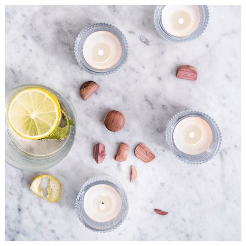 IKEA - BUKETTAPEL, kokulu tealight mum, soluk yeşil, 3.5 saat