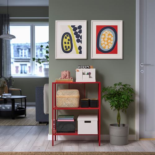 BAGGEBO red 60x30x80 cm open shelving unit - 20534167 | IKEA