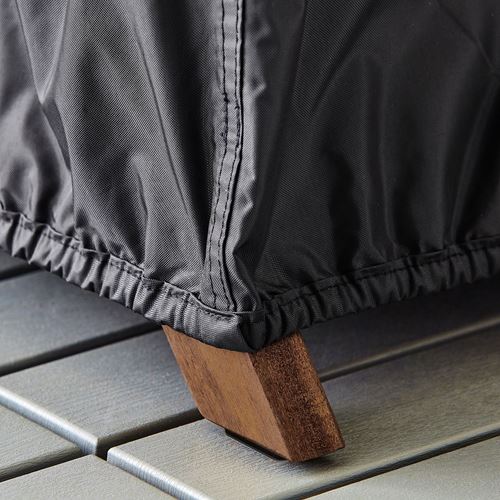 IKEA - TOSTERÖ, storage bag for outdoor furniture, black, 145x145 cm