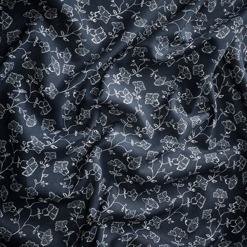 IKEA - TRYSTAVMAL, fon perde/2 kanat, koyu mavi-beyaz, 145x300 cm