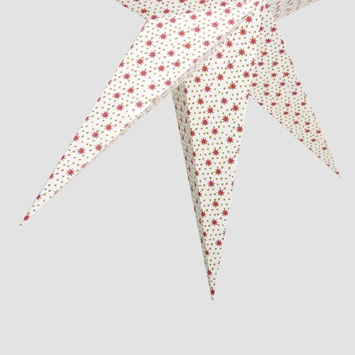 IKEA - STRALA, lamp shade, red/white, 70 cm