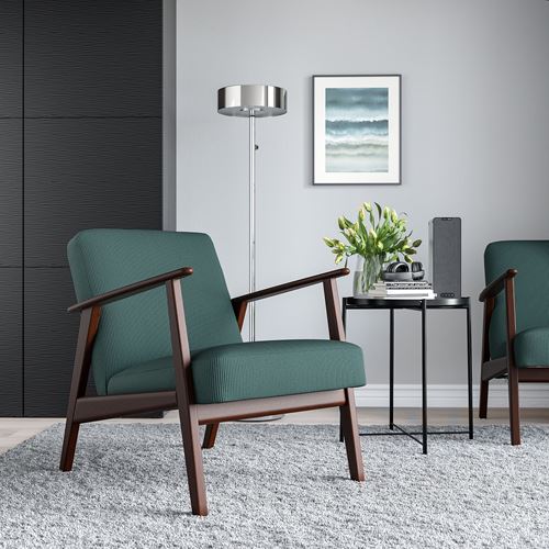 IKEA - EKENASET, armchair, kelinge grey/turquoise