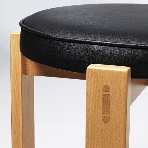 IKEA - HOLMSJÖ, stool, beech-black, 42 cm